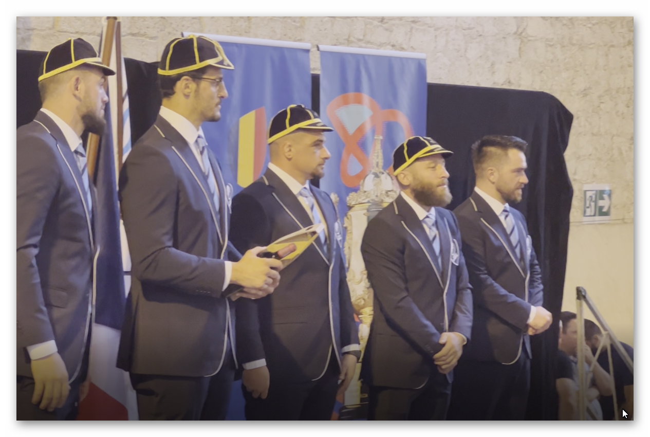 CUPA MONDIALĂ 2023 / ROMÂNIA: Stejarii au participat la „Ceremonia de Bun Venit” și au primit obișnuitele șepcuțe