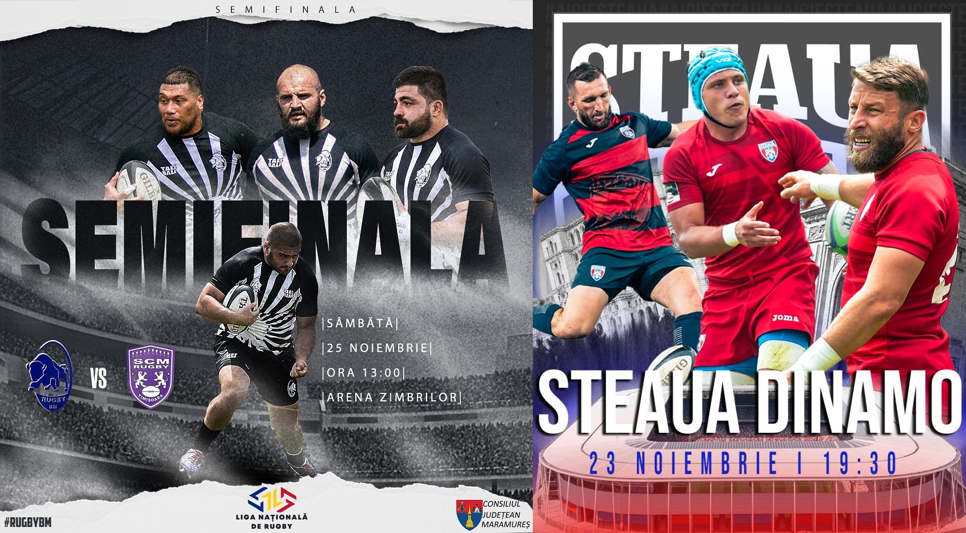 ROMÂNIA / LNR 2023 / LOCURILE 1-4 / SEMIFINALE: Cei mai valoroși rugbyști se vor lupta pentru medalii. Cine sunt și ce vârste au ei