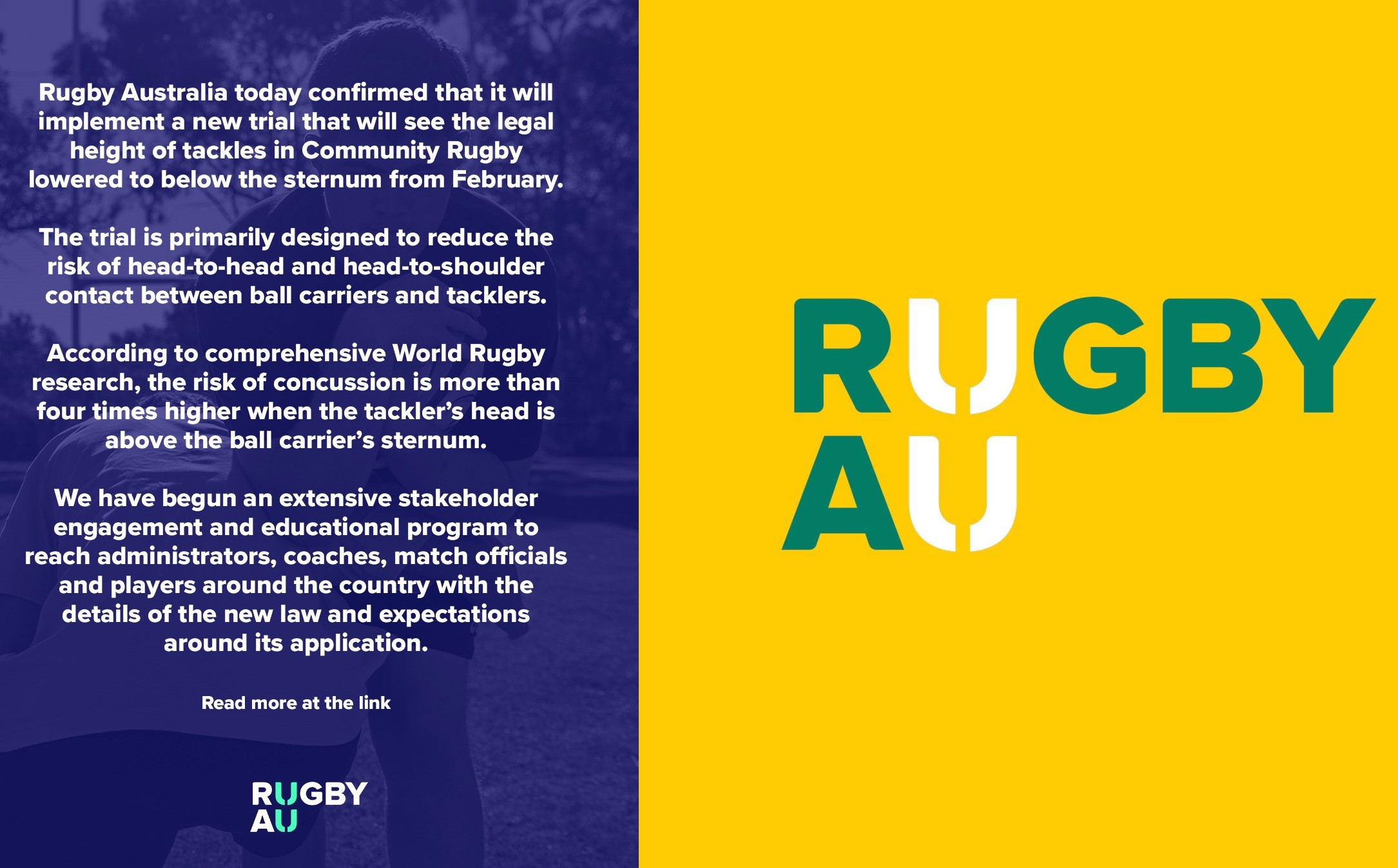 REGULI DE JOC: În Australia se va testa coborârea liniei placajului sub stern pentru a se limita numărul comoțiilor cerebrale