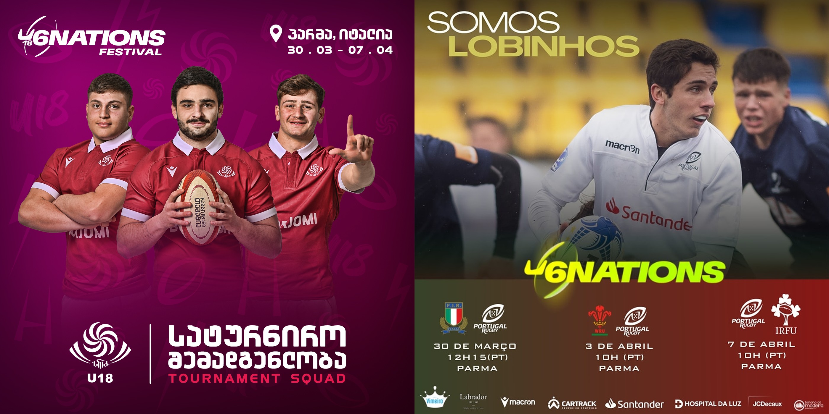 JUNIORI / SIX NATIONS U18s MEN’S FESTIVAL 2024: Georgia și Portugalia se alătură națiunilor majore din Europa!