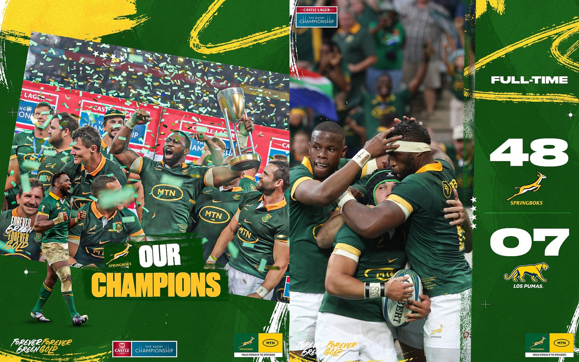 THE RUGBY CHAMPIONSHIP 2024: Springboks au învins Argentina și au câștigat trofeul pentru a 5-a oară