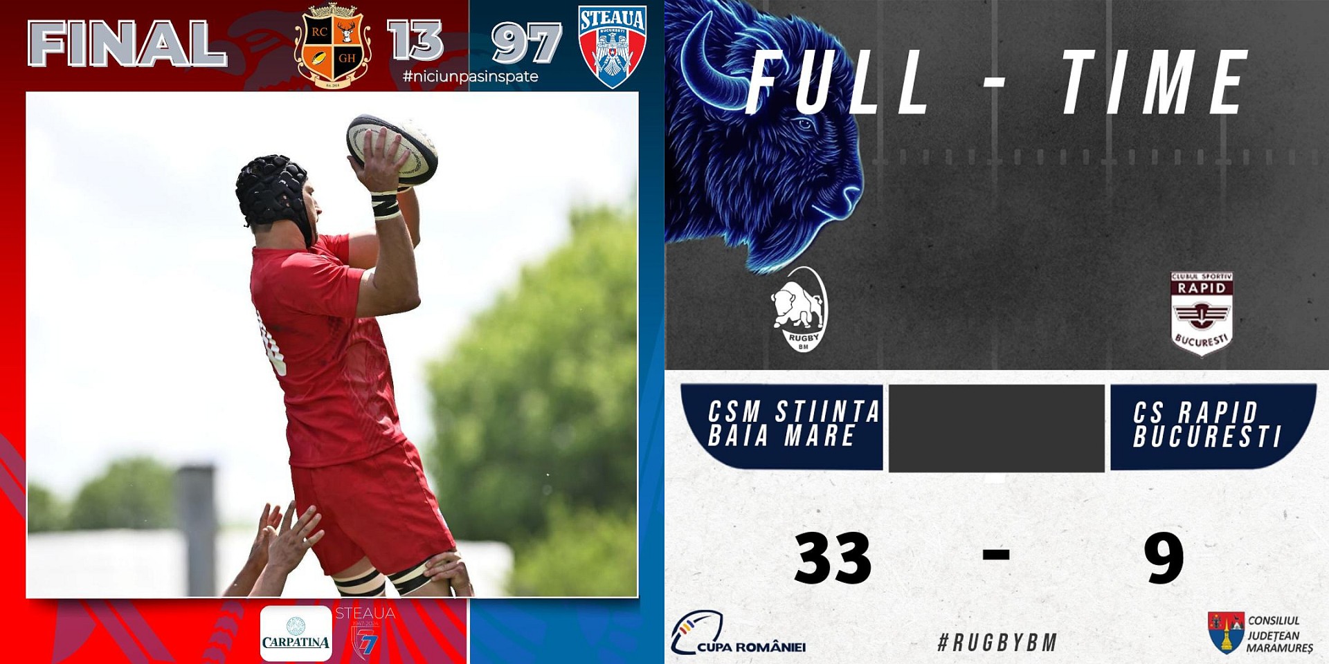 CUPA ROMÂNIEI 2024 / FAZA GRUPELOR / ETAPA 1: Victorii clare pentru CSM Știința Baia Mare și Steaua București