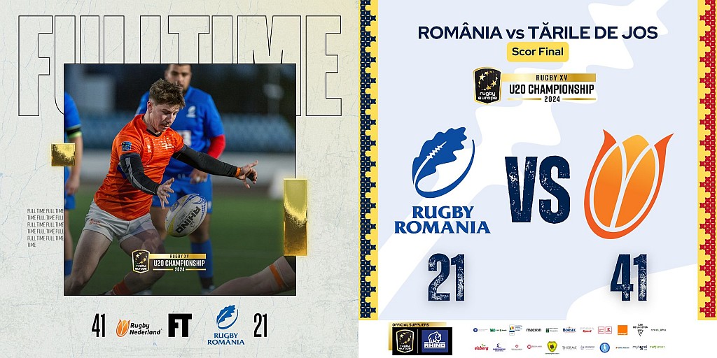 CE U20 / LOCURILE 1-4 / SEMIFINALE: România s-a înclinat în fața Țărilor de Jos! Să fie de vină lipsa unei baze de pregătire?