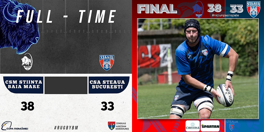 CUPA ROMÂNIEI 2024 / SEMIFINALE: Maramureșenii au învins Steaua după un meci care a durat două ore și 50 de minute!