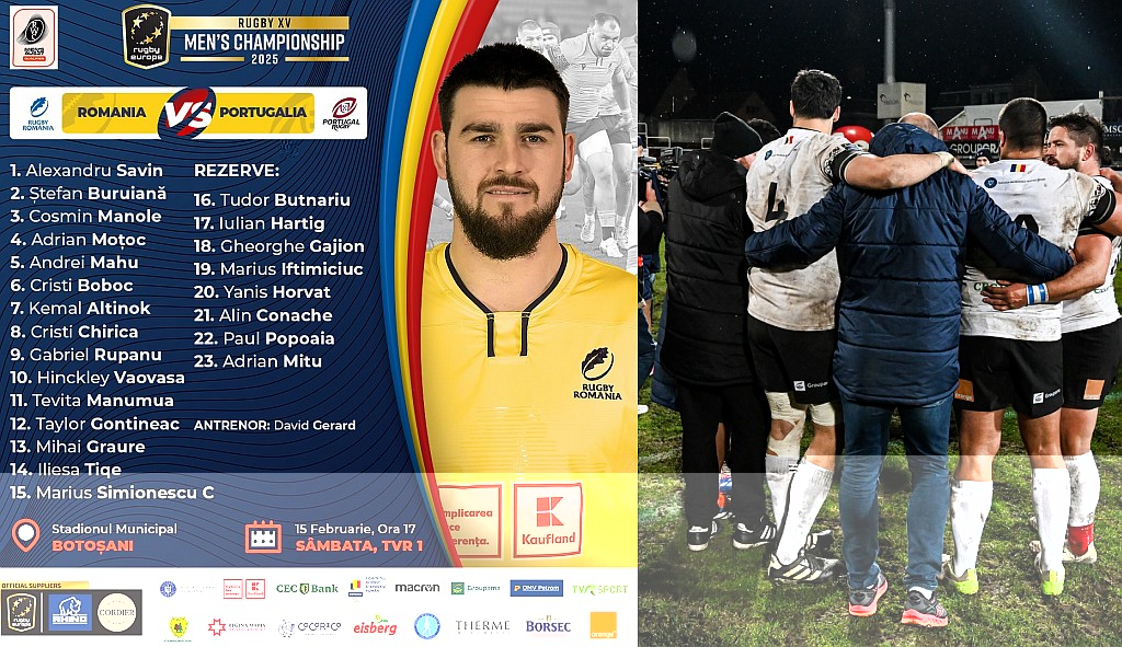 REC 2025 / ETAPA A 3-A / GRUPA B / ROM - POR: Kemal Altinok și Mihai Graure au fost titularizați, 6 înaintași pe lista rezervelor