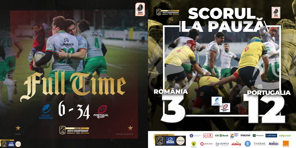 REC 2025 / ETAPA A 3-A / GRUPA B / ROM - POR 6-34: Stejarii au pierdut fără drept de apel, lusitanii au avut 5-0 la eseuri!