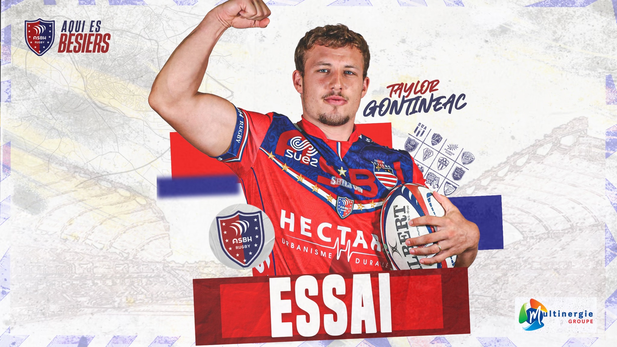 FRANȚA / PRO D2 / ETAPA A 27-A: Taylor Gontineac a marcat două eseuri în victoria lui Beziers cu Mont-de-Marsan