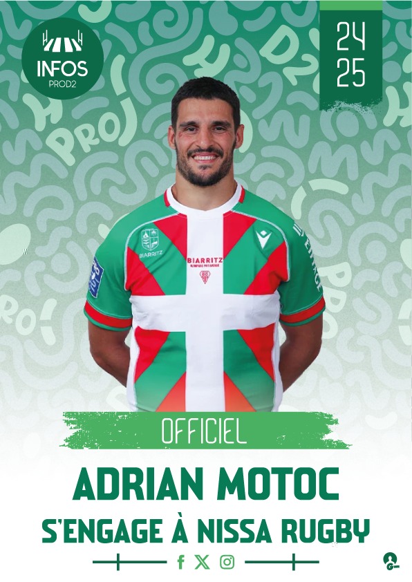 FRANȚA / NATIONALE: Internaționalul Adrian Moțoc va evolua pentru echipa de pe Coasta de Azur