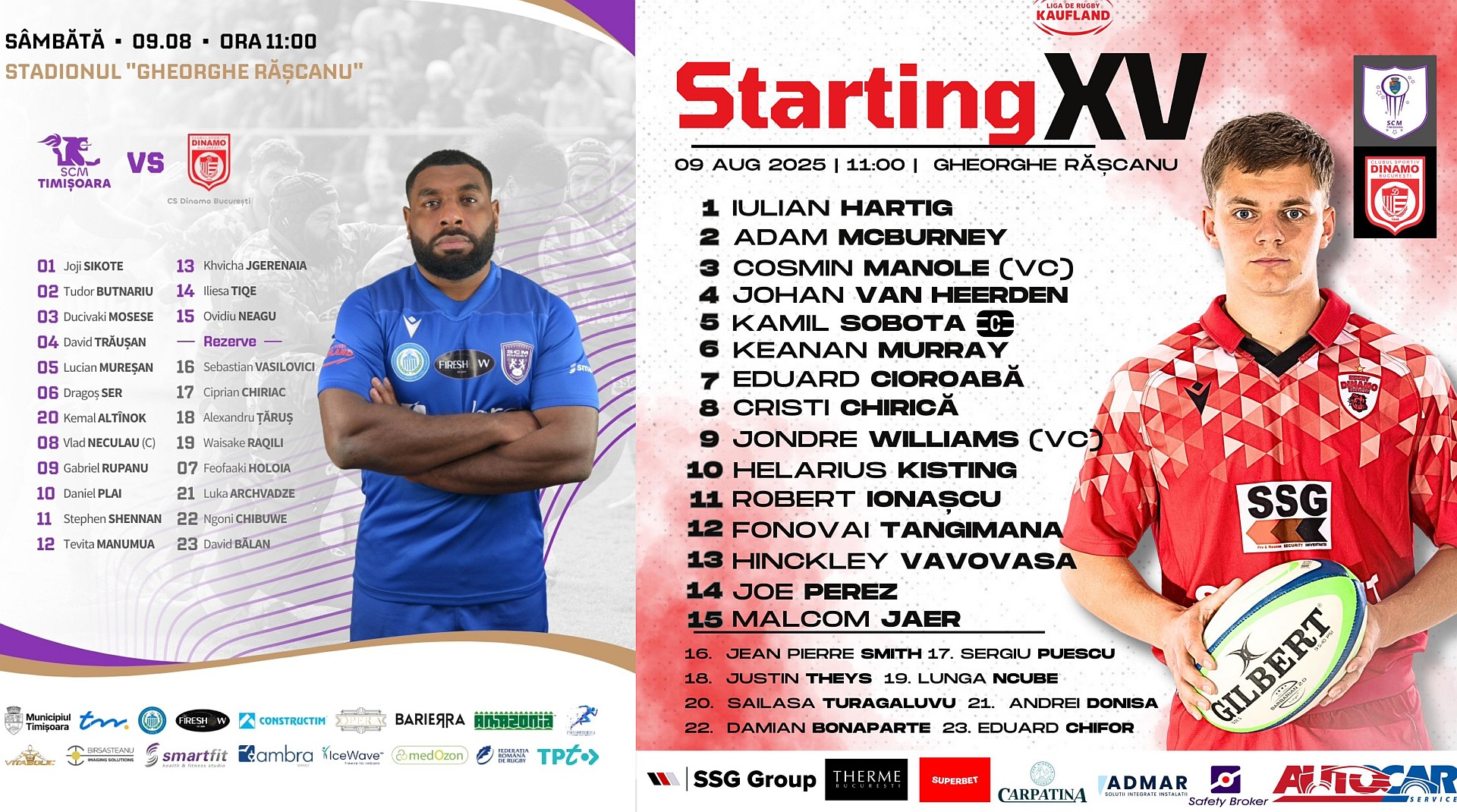 LRK 2025 / ETAPA 1 / TIM - DIN: Bănățenii au nevoie de victorie ca de aer, bucureștenii vor să rămână în fruntea clasamentului