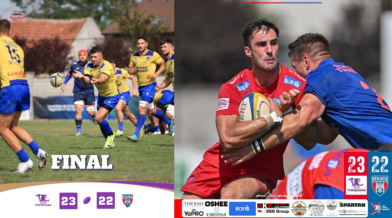 LRK 2025 / SEMIFINALE / TIM - STE 23-22: Militarii au refuzat să „dea la bețe”, pe final, facilitând victoria bănățenilor / VIDEO