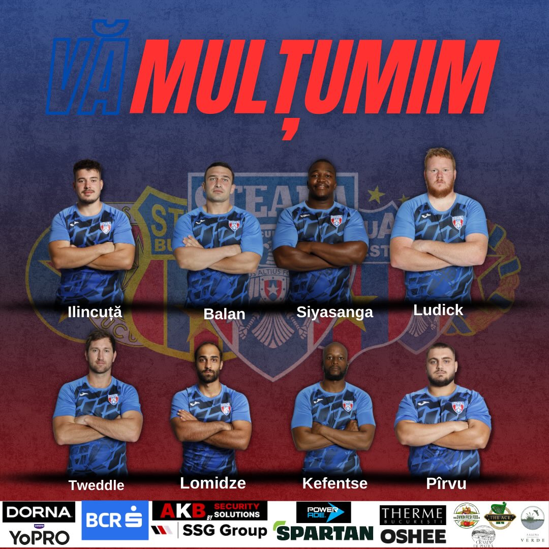 ROMÂNIA / ECHIPE DE CLUB: CSA Steaua s-a despărțit de 8 rugbyști, printre ei fiind și internaționali