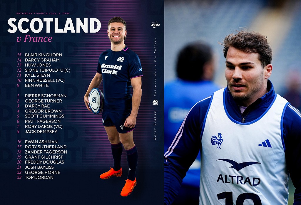 SIX NATIONS 2026 / ETAPA A 4-A / SCO - FRA: Ciulinii mizează pe nucleul folosit în partidele precedente, la Cocoși revin jucători importanți