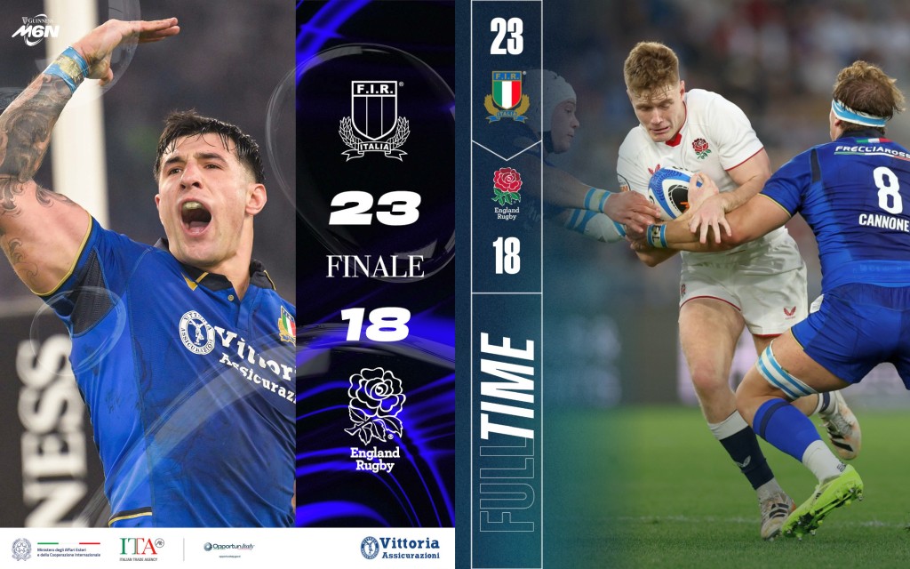 SIX NATIONS 2026 / ETAPA A 4-A / ITA - ANG: Succes istoric pentru Peninsulari, Trandafirii au alunecat pe penultimul loc!