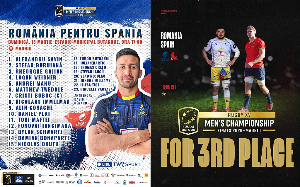 REC 2026 / MECI LOCURILE 3-4 / SPA - ROM: Stejarii aliniază cel mai valoros grup disponibil în meciul cu Leii iberici