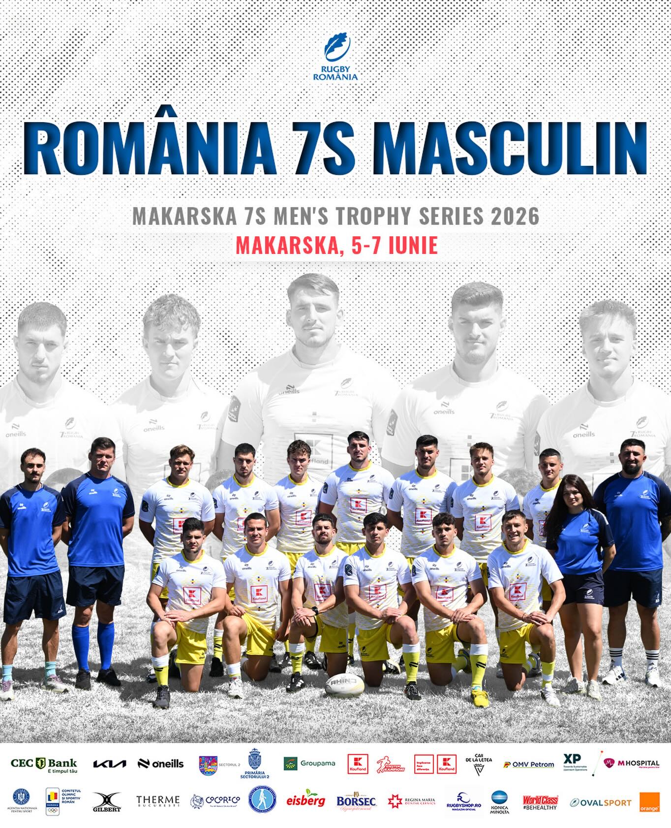 RUGBY ÎN 7 / CE 2026 / MASCULIN: România joacă în Croația cu Monaco, Moldova și Danemarca