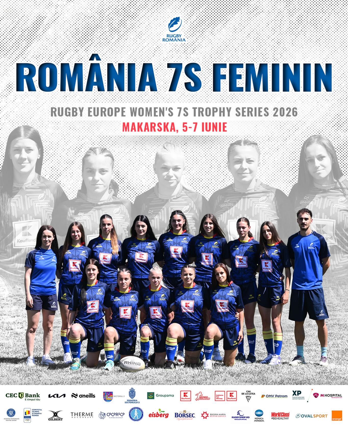 RUGBY ÎN 7 / CE 2026 / FEMININ: Ghindele vor avea o misiune dificilă într-o grupă cu Georgia, Moldova și Muntenegru