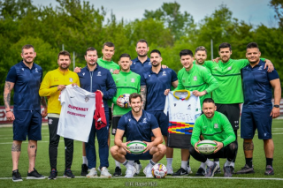 ZIUA NAȚIONALĂ A RUGBY-ULUI: Stejarii și fotbaliștii Rapidului au făcut schimb de experiență