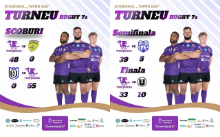ROMÂNIA / CN RUGBY ÎN 7 2026 / MASCULIN / ETAPA 1: SCM Timișoara, CS „U” ELBI Cluj și CS Politehnica Iași s-au clasat pe podium