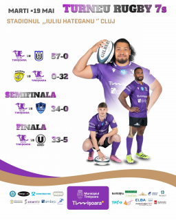 ROMÂNIA / CN RUGBY ÎN 7 2026 / SENIORI: Bănățenii și clujeni au disputat din nou finala, ieșenii au terminat pe 3