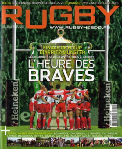 Coperta revistei franceze Rugby Hebdo pentru acest meci
