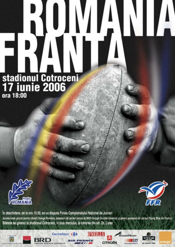 Posterul meciului Romania - Franta